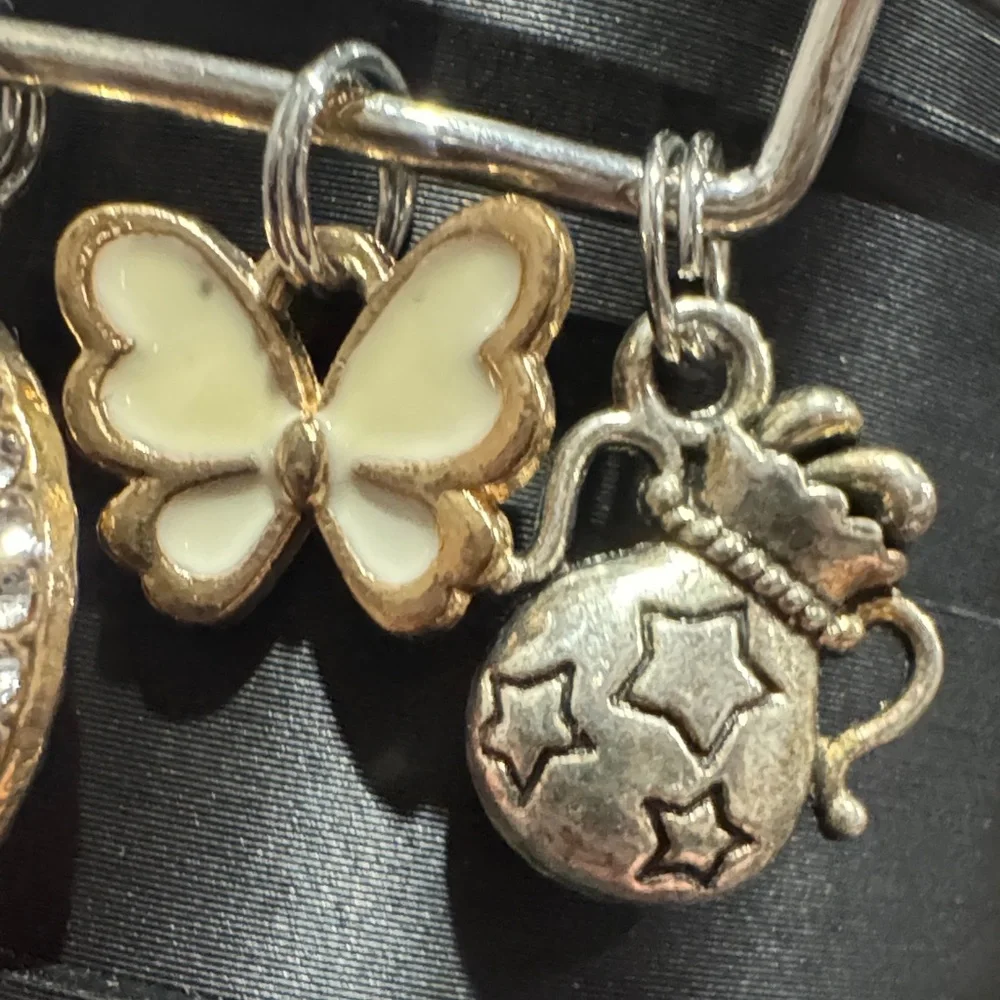 Butterfly Charm Bracelet with Pink and Silver Accents - Picture 4 of 4